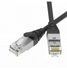 Патч-корд экранированный Ultra SLIM CAT6A S/FTP 4х2, 30 AWG, LSZH, чёрный, 3м