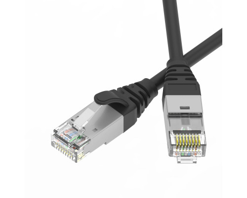 Патч-корд экранированный Ultra SLIM CAT6A S/FTP 4х2, 30 AWG, LSZH, чёрный, 3м RN6ASF4530BK-30 | Патч-корд экранированный Ultra SLIM CAT6A S/FTP 4х2, 30 AWG, LSZH, чёрный, 3м