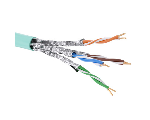 Кабель CAT 6A, U/UTP Application, нг(А)-HF, бухта 500м, аква RN6AUUA01AQ | Кабель CAT 6A, U/UTP Application, нг(А)-HF, бухта 500м, аква