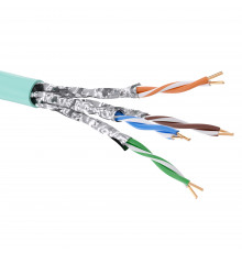 Кабель CAT 6A, U/UTP Application, нг(А)-LSLTx, бухта 500м, аква