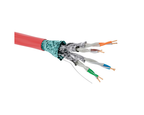 Кабель CAT 6, F/FTP, нг(А)-FRHF, бухта 305м, красный RN6FFA04RD | Кабель CAT 6, F/FTP, нг(А)-FRHF, бухта 305м, красный