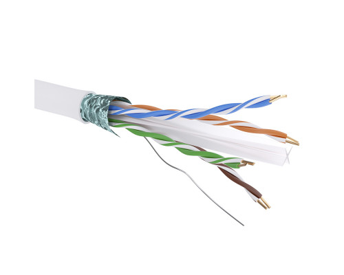 Кабель CAT 6, F/UTP, нг(А)-HF, бухта 305м, белый RN6FUA01WH | Кабель CAT 6, F/UTP, нг(А)-HF, бухта 305м, белый
