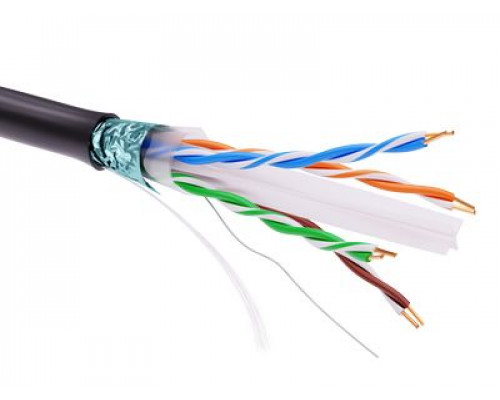 Информационный кабель экранированный F/UTP 4х2 CAT6, PE, чёрный RN6FUPE3BK | Информационный кабель экранированный F/UTP 4х2 CAT6, PE, чёрный