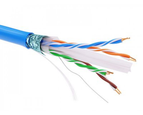 Информационный кабель экранированный F/UTP 4х2 CAT6, PVC, синий RN6FUPV3BL | Информационный кабель экранированный F/UTP 4х2 CAT6, PVC, синий