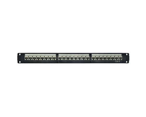Патч-панель модульная 19, 1U, CAT6, 24 порта RJ45, экранированная RN6PPF24 | Патч-панель модульная 19, 1U, CAT6, 24 порта RJ45, экранированная