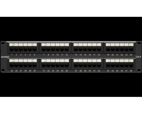 Патч-панель 19,2U,CAT6, 48 портов RJ45, неэкранированная RN6PPU242 | Патч-панель 19,2U,CAT6, 48 портов RJ45, неэкранированная
