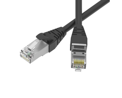 Патч-корд экранированный SLIM CAT6 S/FTP 4х2, 28 AWG, LSZH, чёрный, 1м RN6SF4510BK-28 | Патч-корд экранированный SLIM CAT6 S/FTP 4х2, 28 AWG, LSZH, чёрный, 1м