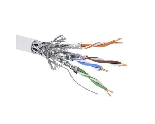 Кабель CAT 6, S/FTP, нг(А)-HF, бухта 305м, белый RN6SFA01WH | Кабель CAT 6, S/FTP, нг(А)-HF, бухта 305м, белый