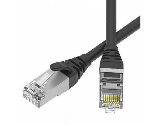 Патч-корд экранированный SLIM CAT6 U/FTP 4х2, 28 AWG, LSZH, чёрный, 3м RN6UF4530BK-28 | Патч-корд экранированный SLIM CAT6 U/FTP 4х2, 28 AWG, LSZH, чёрный, 3м