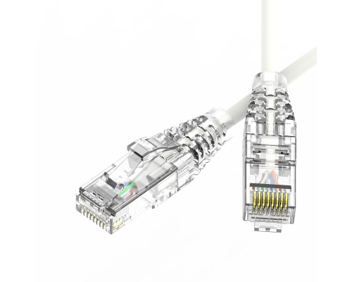 Патч-корд неэкранированный SLIM CAT6 U/UTP 4х2, 28 AWG, LSZH, белый, 0,5м RN6UU4505WH-28 | Патч-корд неэкранированный SLIM CAT6 U/UTP 4х2, 28 AWG, LSZH, белый, 0,5м