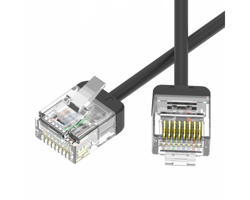 Патч-корд неэкранированный Ultra SLIM CAT6 U/UTP 4х2, 32 AWG, LSZH, чёрный, 1,2м RN6UU4512BK-32 | Патч-корд неэкранированный Ultra SLIM CAT6 U/UTP 4х2, 32 AWG, LSZH, чёрный, 1,2м