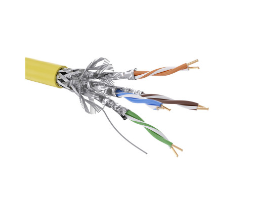 Кабель CAT 7А, S/FTP, нг(А)-HF, бухта 500м, желтый RN7ASFA01YL | Кабель CAT 7А, S/FTP, нг(А)-HF, бухта 500м, желтый