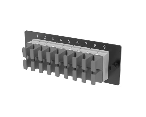 Адаптерная планка 18xMTP(12) адаптеров (allign key) (цвет адаптеров - серый), OM4, 1 HU RNAP18M1U4 | Адаптерная планка 18xMTP(12) адаптеров (allign key) (цвет адаптеров - серый), OM4, 1 HU