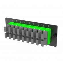 Адаптерная планка 18xMTP(12) адаптеров (opposed key) (цвет адаптеров - зеленый), OS2, 1 HU