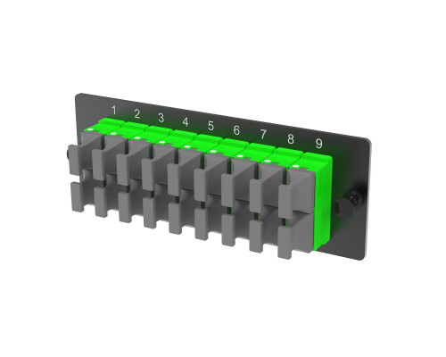 Адаптерная планка 18xMTP(12) адаптеров (opposed key) (цвет адаптеров - зеленый), OS2, 1 HU RNAP18M1US | Адаптерная планка 18xMTP(12) адаптеров (opposed key) (цвет адаптеров - зеленый), OS2, 1 HU