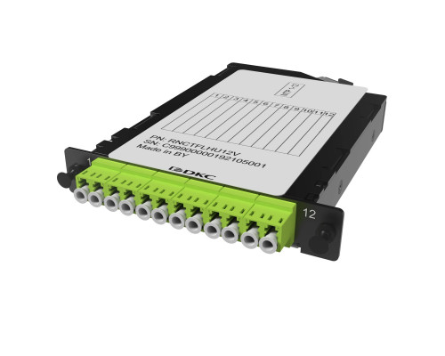 Претерминированная кассета 12ОВ 50/125 OM5, 1xMTP(12)f/6xLC Duplex, 1/2 HU RNCTFLHU12V | Претерминированная кассета 12ОВ 50/125 OM5, 1xMTP(12)f/6xLC Duplex, 1/2 HU