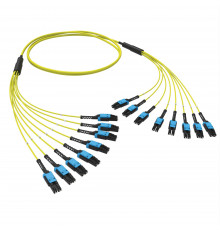 Оптическая разветвительная сборка 16 ОВ, 9/125 OS2, 8xLC-UPC Duplex Uniboot/8xLC-UPC Duplex Uniboot, тип полярности - прямая (Tx-->Rx), 5 м