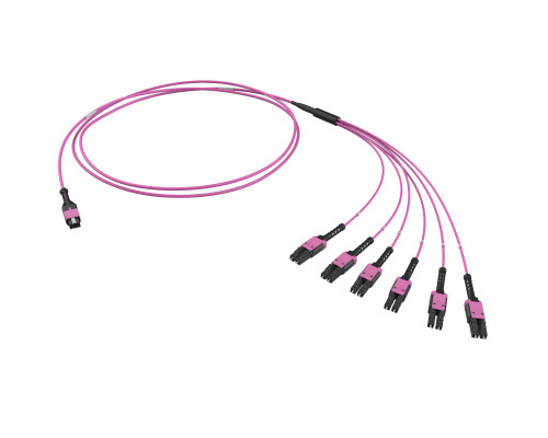 Оптическая разветвительная сборка 12ОВ 50/125 OM4, 1xMTP PRO(12)/6хLC Duplex Uniboot, 2м (предустановленная конфигурация: MTP Male, тип полярности - прямая (Tx-->Rx) RNFML12402 | Оптическая разветвительная сборка 12ОВ 50/125 OM4, 1xMTP PRO(12)/6хLC Duplex Uniboot, 2м (предустановленная конфигурация: MTP Male, тип полярности - прямая (Tx-->Rx)