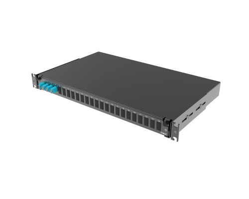 RNFP53DLCU4 | Оптическая полка выдвижная 1U с адатерами 4 х duplex LC ОМ3 в комплекте с лицевой панелью, пигтейлами, сплайс-кассет(ой/ами) и гильзами КДЗС