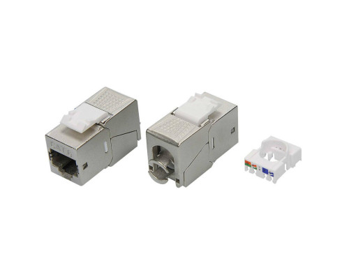 Модуль Keystone RJ45 CAT6 экранированный, 90 градусов, серебристый (форм-фактор S19) RNK6F90TL | Модуль Keystone RJ45 CAT6 экранированный, 90 градусов, серебристый (форм-фактор S19)