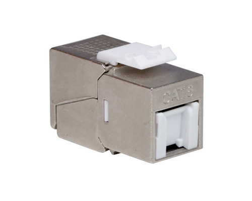 Модуль Keystone RJ45 CAT 6 с пылезащитной шторкой, экранированный (STP), 180 градусов, серебристый RNK6F90TL-C | Модуль Keystone RJ45 CAT 6 с пылезащитной шторкой, экранированный (STP), 180 градусов, серебристый