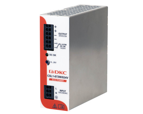 Источник питания ECO POWER, однофазный, 72Вт, 3А, 24В XCSL1072W024VAA | Источник питания ECO POWER, однофазный, 72Вт, 3А, 24В