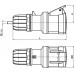 DIS3133243 | Розетка кабельная IP44 32A 2P+E 230V