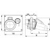 DIS4003286 | Розетка панельная с механической блокировкой и верхним расположением разъема IP44 32А 3P+E 400В