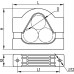 BHR4011 | Кабельный держатель для крепления в треугольник, д. 85-110 мм