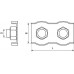 CM623005 | Соединитель (зажим) для троса двойной (Duplex) 5 мм