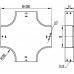 36203K | Ответвитель DPX крестообразный 150х80 в комплекте с крепежными элементами и соединительными пластинами, необходимыми для монтажа