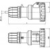 DIS31812546 | Розетка кабельная IP67 125A 3P+E 400V