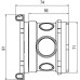 59392U | Универсальная установочная коробка для заливки в бетон, 90х71x74мм
