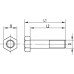 CM020870INOX316L | Болт с шестигранной головкой М8х70, нержавеющая сталь AISI 316L