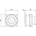 DIS2481697 | Вилка панельная прямая IP67 16А 3P+E+N 400В