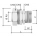 6014-20G | Муфта поворотная металлорукав-коробка DN 15,М20х1,5,наружная резьба