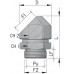 6028-20G | Поворотный адаптер 45° M20x1,5, IP68/IP67, никелированная латунь