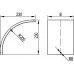 38245 | Крышка на угол CD 90 вертикальный внеш. 90° осн.300