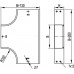 36148KZL | Ответвитель DPT Т-образный горизонтальный  600х80 в комплекте скрепежными элементами и соединительными пластинами, необходимыми длямонтажа, цинк-ламельный