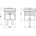 DIS1302063N | Вилка кабельная, бытовая с центральным вводом кабеля. Черная. IP20 16А 2P+E 230В