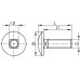 CM010616INOX316L | Винт с гладкой головкой и квадратным подголовником М6х16, нержавеющая сталь AISI 316L