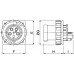 DIS24612596 | Вилка панельная прямая IP67 125А 3P+E 400В