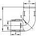 50520R | Колено открывающееся, 90 град., IP40, д.20мм