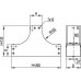 37204KHDZ | Т-Ответвитель вверх TS 200/80 в комплекте с крепежными элементами и соединительными пластинами, необходимыми для монтажа,горячеоцинкованный