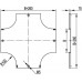 38068HDZ | Крышка DPX на ответвитель крестообразный осн. 600, горячеоцинкованная