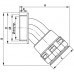 PAL12M16N | Муфта 45 грд. труба-коробка DN 12 мм, М16х1,5, полиамид, цвет черный