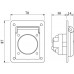 DIS5704061 | Розетка панельная, IP54, с увеличенным фланцем 70x87