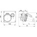 DIS4051686 | Розетка панельная с механической блокировкой и верхним расположением разъема IP67 16А 3P+E 400В