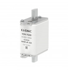 Предохранитель YON ножевого типа FG00 16А 400V характеристика aR