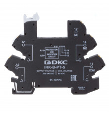 Колодка ультратонкая для реле серии RIS, вх. напр. 230V AC/DC, push-in клеммы